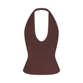 SMOOTH LAYERS HALTER TOP | COCOA