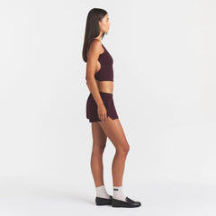 COTTON JERSEY LOOSE SHORT | CURRANT