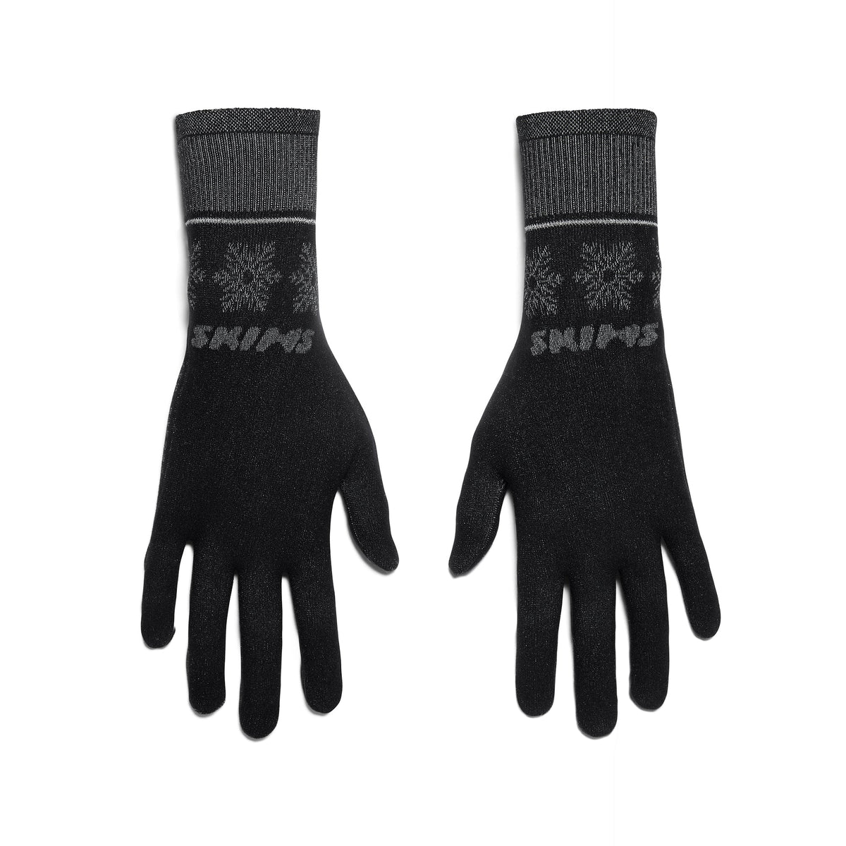 SKIMS FIRST LAYERS GLOVES | OBSIDIAN WINTER FAIR ISLE