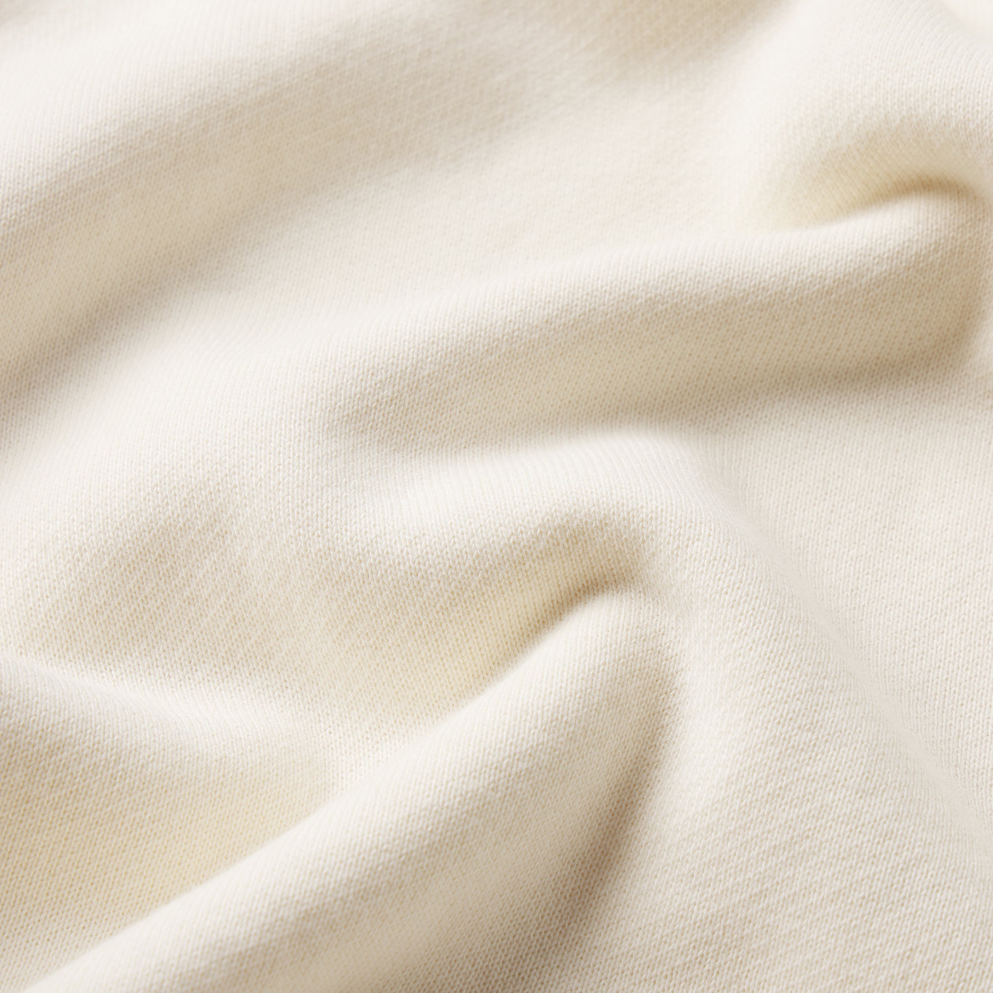 FRENCH TERRY ZIP UP HOODIE | ECRU