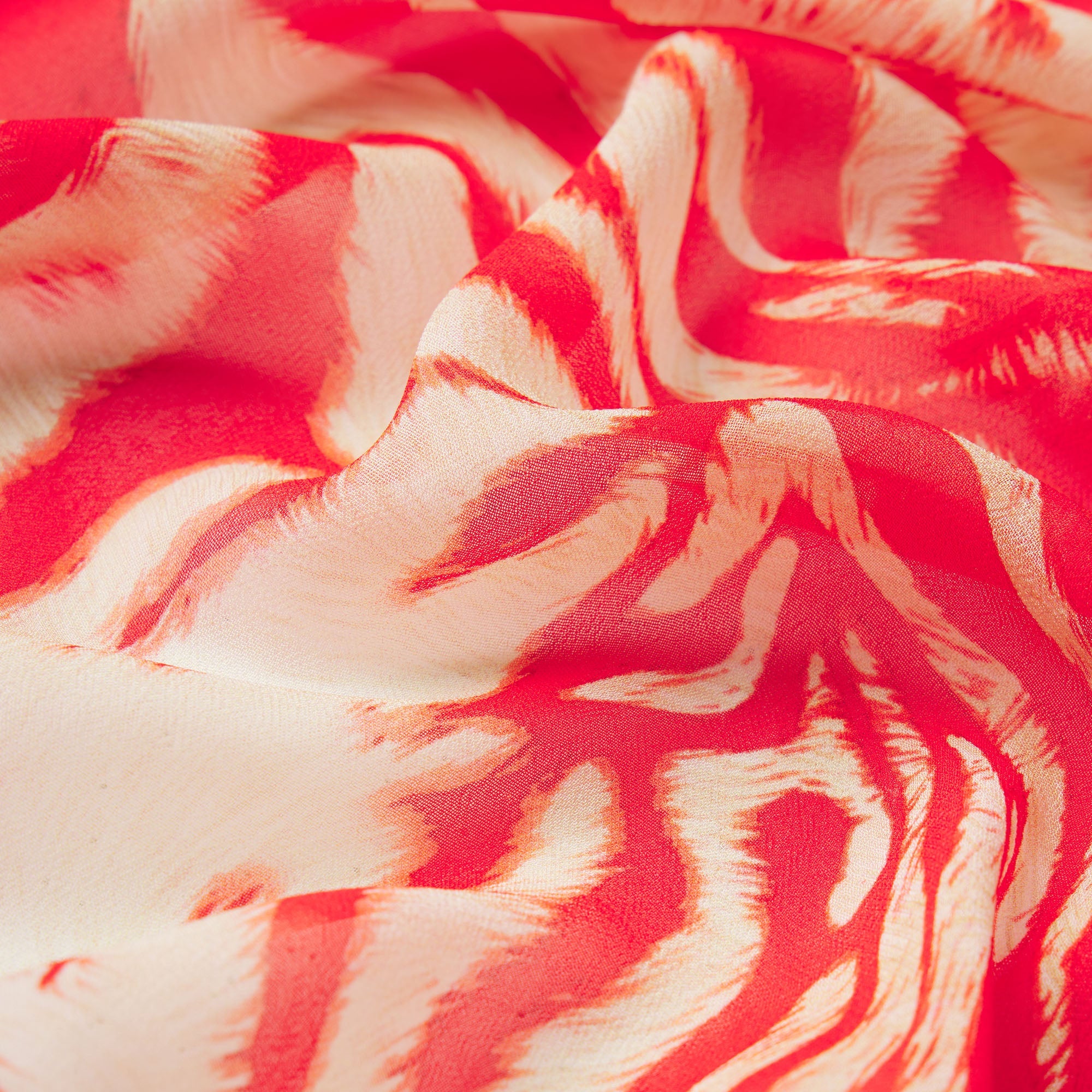 SWIM COVER-UPS SHEER LONG KAFTAN | CARMINE ZEBRA PRINT